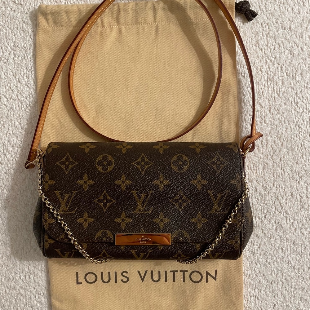 Louis Vuitton Brown Monogram Shoulder Bag with Vachetta Leather